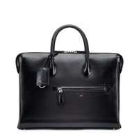 Borsa porta pc in pelle nera - Santoni - 1