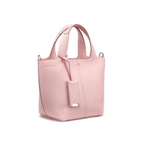Pink tumbled leather handbag - Santoni - 2