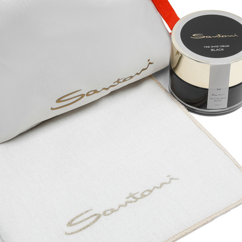 Shoe care kit with cream and polishing cloth - Santoni - 2