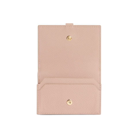 Porte-cartes en cuir foulonné rose - Santoni - 3