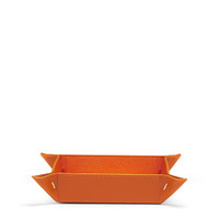 Orange saffiano leather change tray - Santoni - 1