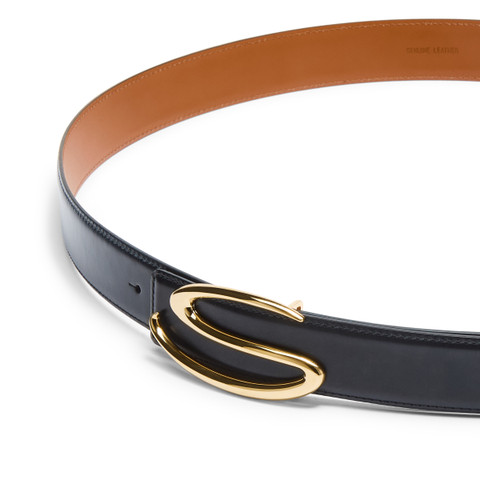 Sangle de ceinture en cuir bleu - Santoni - 4