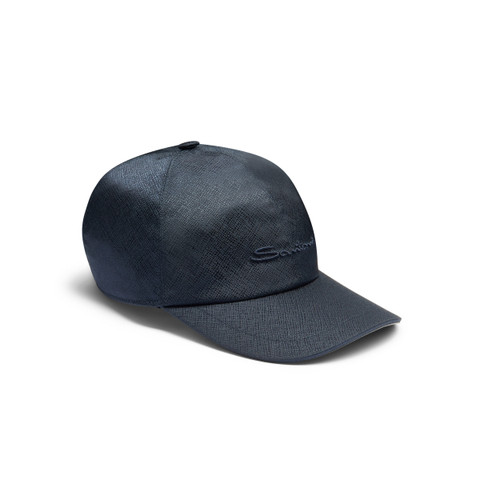 Blue nylon baseball cap - Santoni - 3