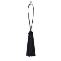 Black leather tassel charm - Santoni - 1