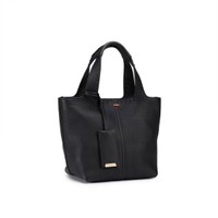 Black tumbled leather handbag - Santoni - 2