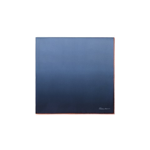 Blue cashmere and silk scarf - Santoni - 3