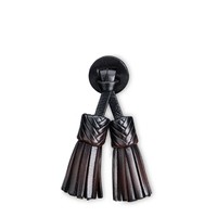 Dark brown leather Santoni Icona Serpentine tassels - Santoni - 1