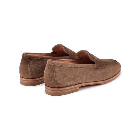 Women's beige suede Carla loafer - Santoni - 3