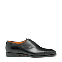 Men's black leather Oxford shoe - Santoni - 1