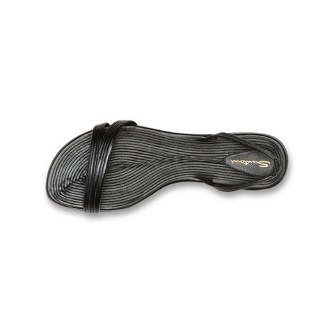 Women's black leather sandal - Santoni - 4