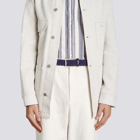 Blauer G&uuml;rtel aus geflochtenem Wildleder - Santoni - 2