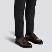 Men&rsquo;s brown leather Derby shoe - Santoni - 2