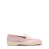 Women's pink leather loafer - Santoni - 1
