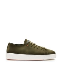 Men's green suede sneaker - Santoni - 1
