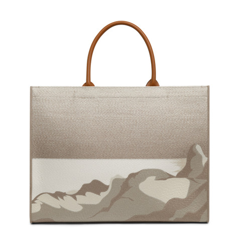 Beige fabric shopper - Santoni - 4