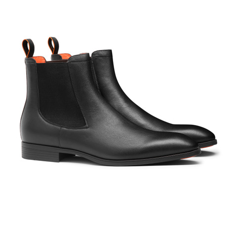 Bottine Chelsea en cuir noir pour homme - Santoni - 3