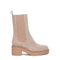 Women&rsquo;s pink suede Chelsea boot - Santoni - 1