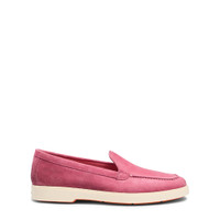 Women's pink suede loafer - Santoni - 1
