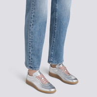 レディース ラミネートレザー DBS Oly スニーカー シルバー - Santoni - 2