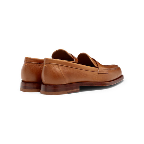 Mocassin en cuir marron clair pour femme - Santoni - 4