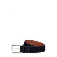 Cintura regolabile in suede blu - Santoni - 1