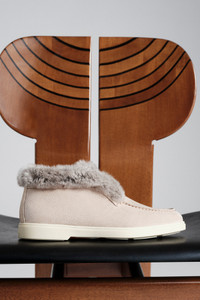 Stivaletto desert da donna in nabuk rosa - Santoni - editorial