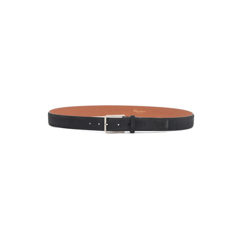 Men&rsquo;s grey suede adjustable belt - Santoni - 4