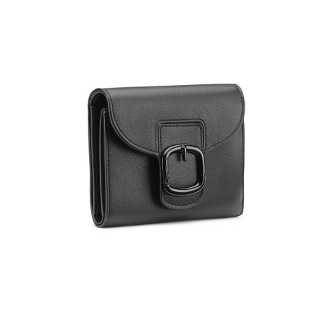 Black leather wallet with coin pocket - Santoni - 2