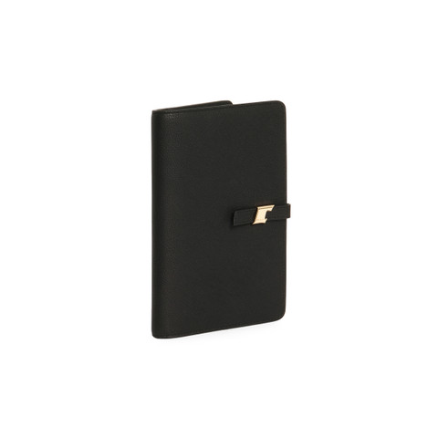 Black tumbled leather document holder - Santoni - 2