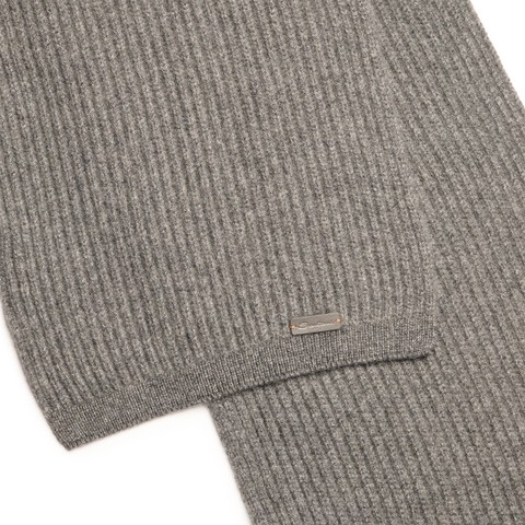 Grey cashmere scarf - Santoni - 2