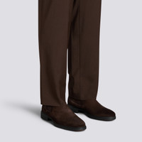 Men's dark brown suede Chelsea boot - Santoni - 2