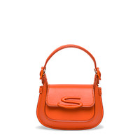 Orange leather mini crossbody bag - Santoni - 1