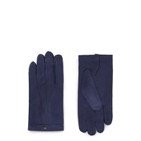 Blue suede gloves - Santoni - 1