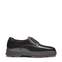 Men's black leather Easy Nova Derby shoe - Santoni - 1