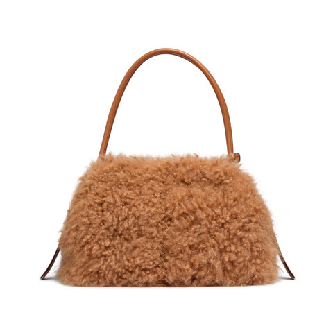 Light brown fur shoulder bag - Santoni - 1