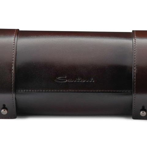 Brown leather big watch case - Santoni - 5