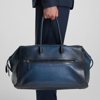 Blue leather weekend bag - Santoni - 2
