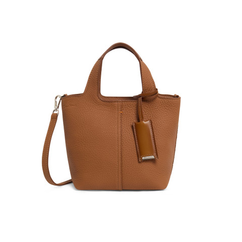 Light brown tumbled leather handbag - Santoni - 1
