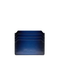 Blue leather credit card holder - Santoni - 1