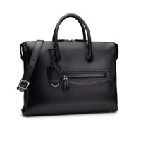 Sac d&rsquo;ordinateur en cuir gris - Santoni - 2