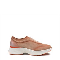 Women's pink suede Easy Bounce sneaker - Santoni - 1