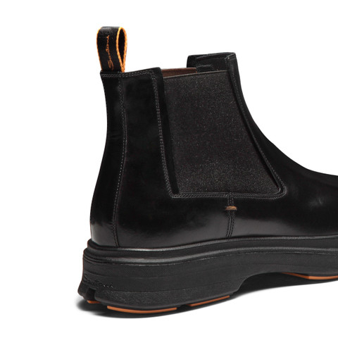 Men's black leather Easy Nova boot - Santoni - 6