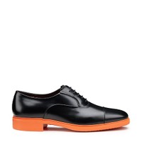 Men's black leather Easy Run lace-up - Santoni - 1