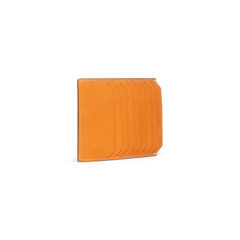 Orange tumbled leather document holder - Santoni - 2
