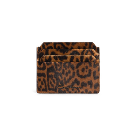 Animal-print cavallino credit card holder - Santoni - 1