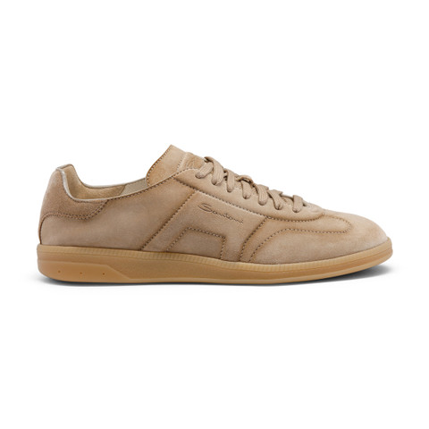 Men's beige suede DBS Oly sneaker - Santoni - 1