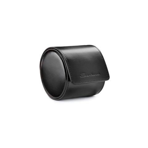 Black leather small watch case - Santoni - 2