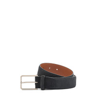 Men&rsquo;s grey suede adjustable belt - Santoni - 1