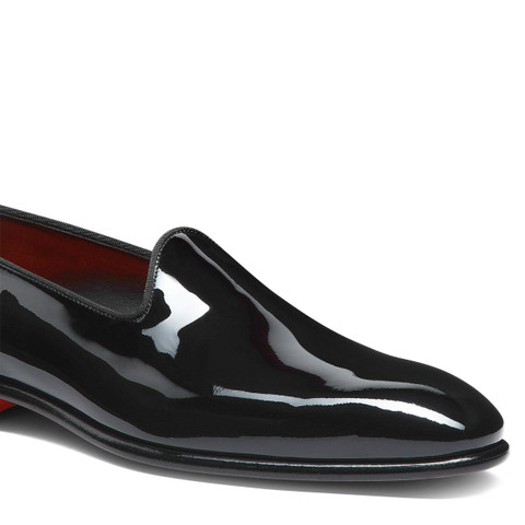 Mocasines de hombre en charol negro - Santoni - 6