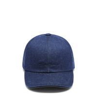 Men's blue cotton baseball cap - Santoni - 1